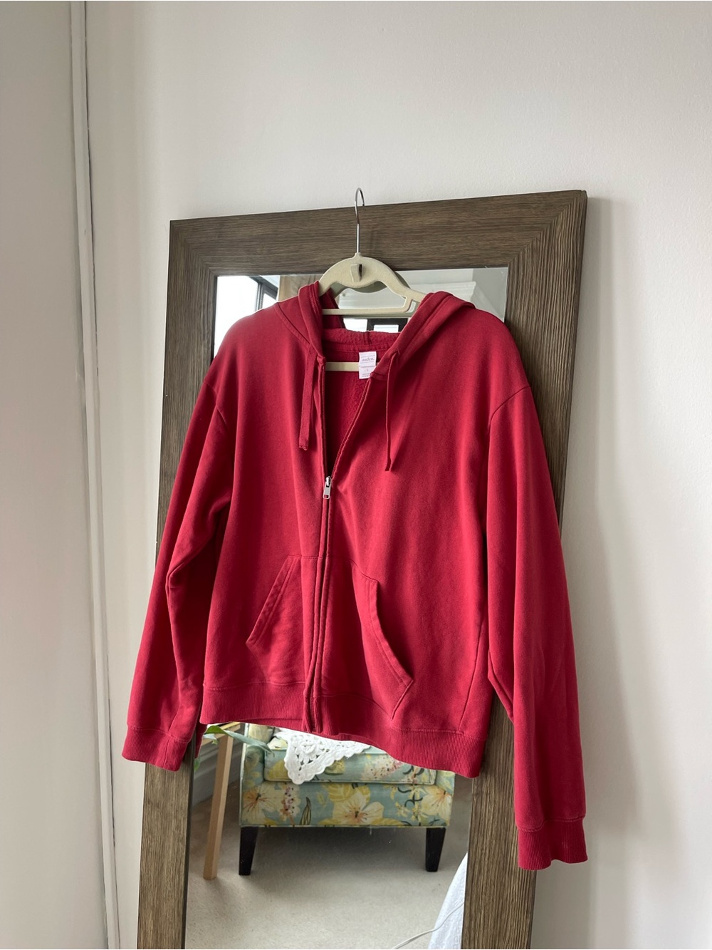 Auden Red Zip-Up Hoodie